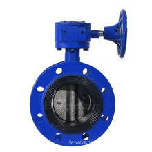 Bundor 2inch-44inch ductile iron double flanged connection butterfly valve manufacturer